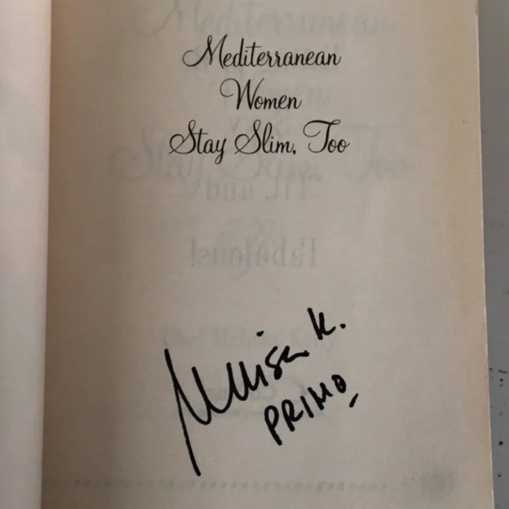 Signed ‘Mediterranean Woman Stay Slim,‎ Too’ Book